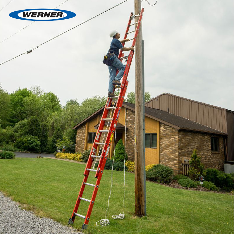 Fiberglass Three Section Extension Ladder D62003 Series